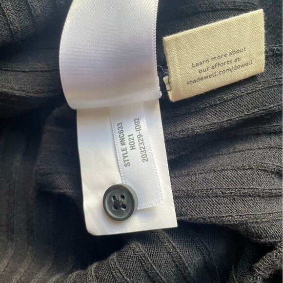 Madewell Black Ribbed Long Sleeve Top - Picture 10 of 11